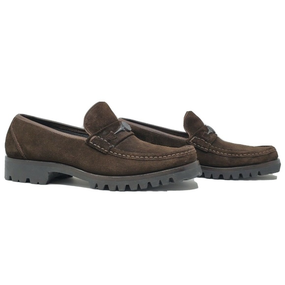 Salvatore Ferragamo Shoes - Salvatore Ferragamo Sport Suede Lug Sole Loafer